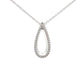 White Gold Diamond Set Teardrop Shaped Pendant  Gardiner Brothers   