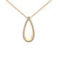 Yellow Gold Diamond Set Teardrop Style Pendant  Gardiner Brothers   