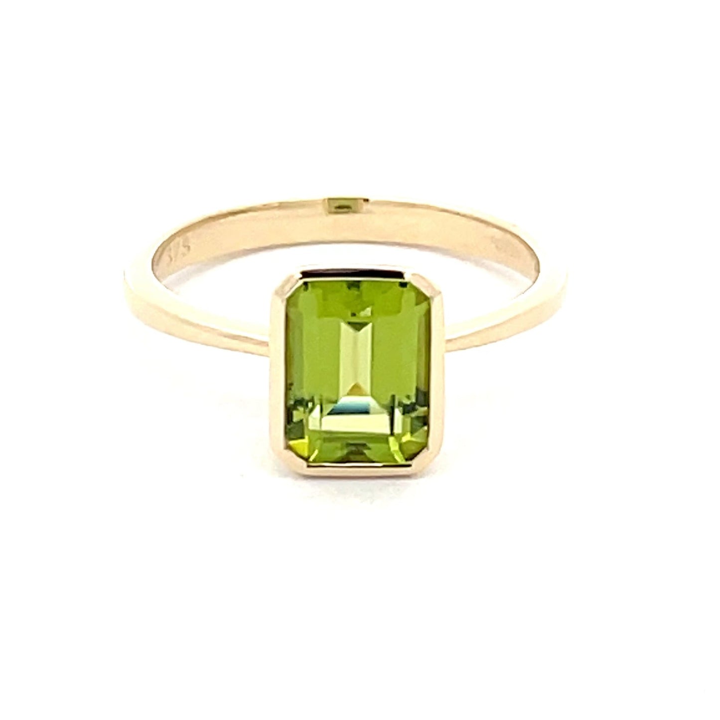 Octagonal Shaped Peridot Ring  Gardiner Brothers   