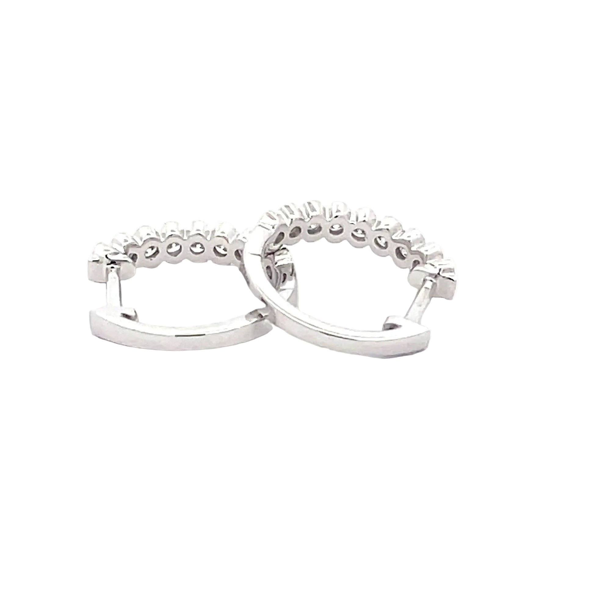 Round Brilliant Cut Diamond Set Hoop Earrings  Gardiner Brothers   