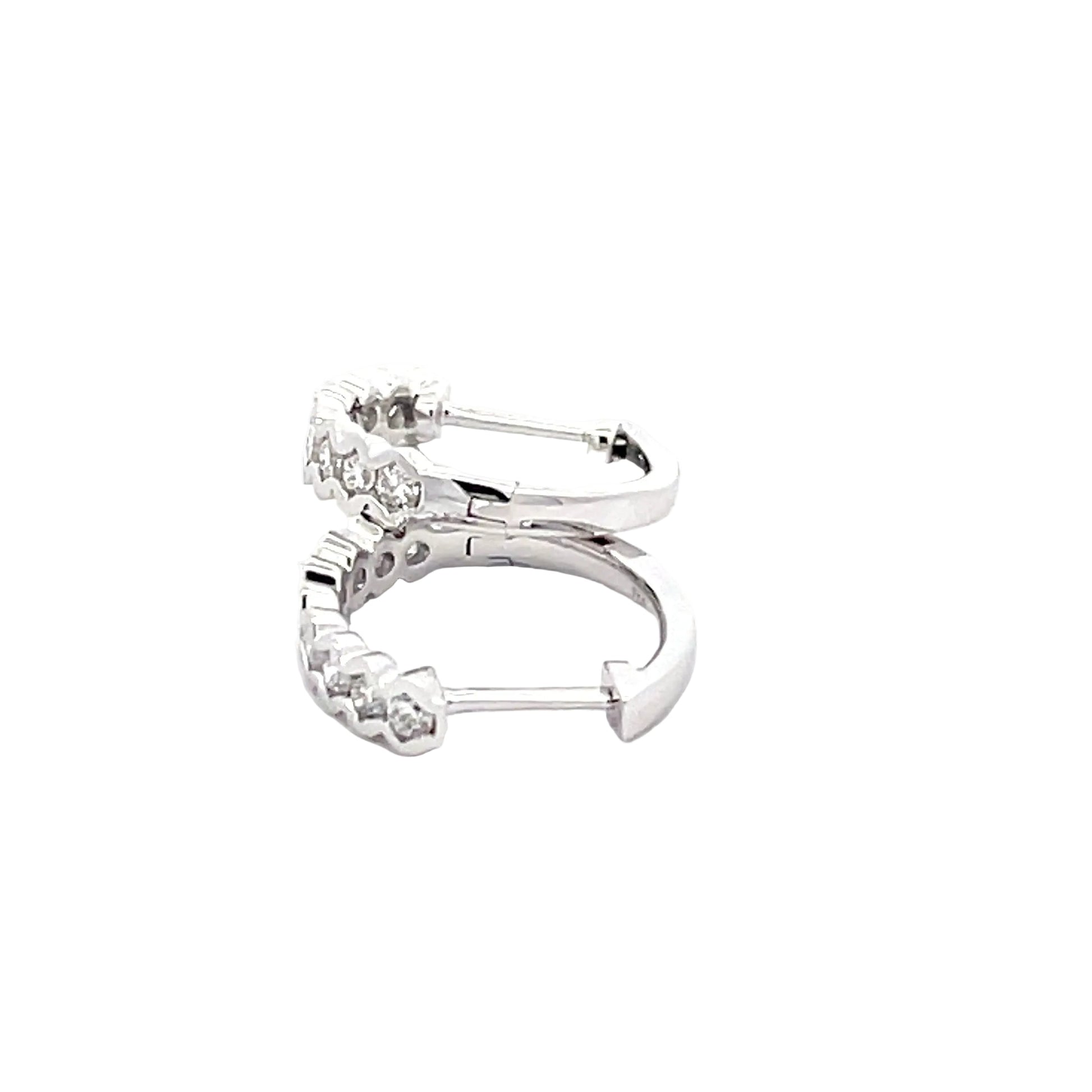 Round Brilliant Cut Diamond Set Hoop Earrings  Gardiner Brothers   