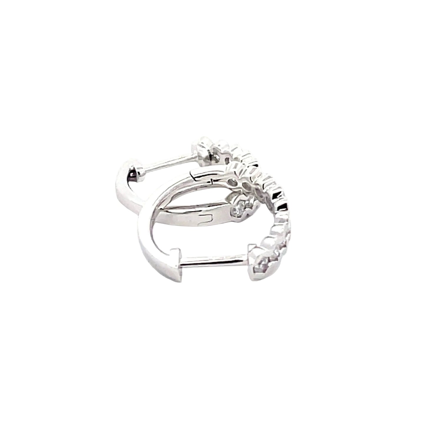 Round Brilliant Cut Diamond Set Hoop Earrings  Gardiner Brothers   