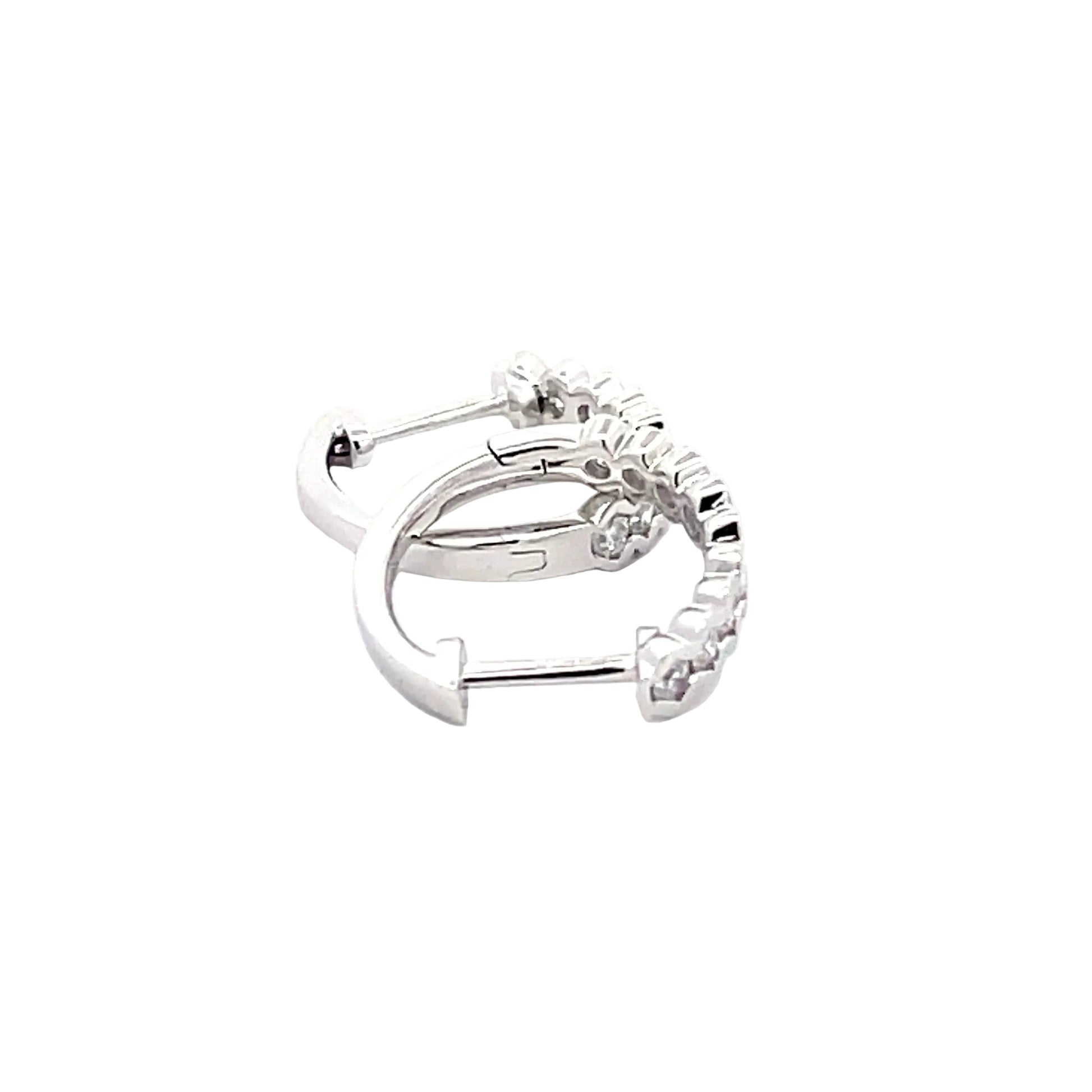 Round Brilliant Cut Diamond Set Hoop Earrings  Gardiner Brothers   