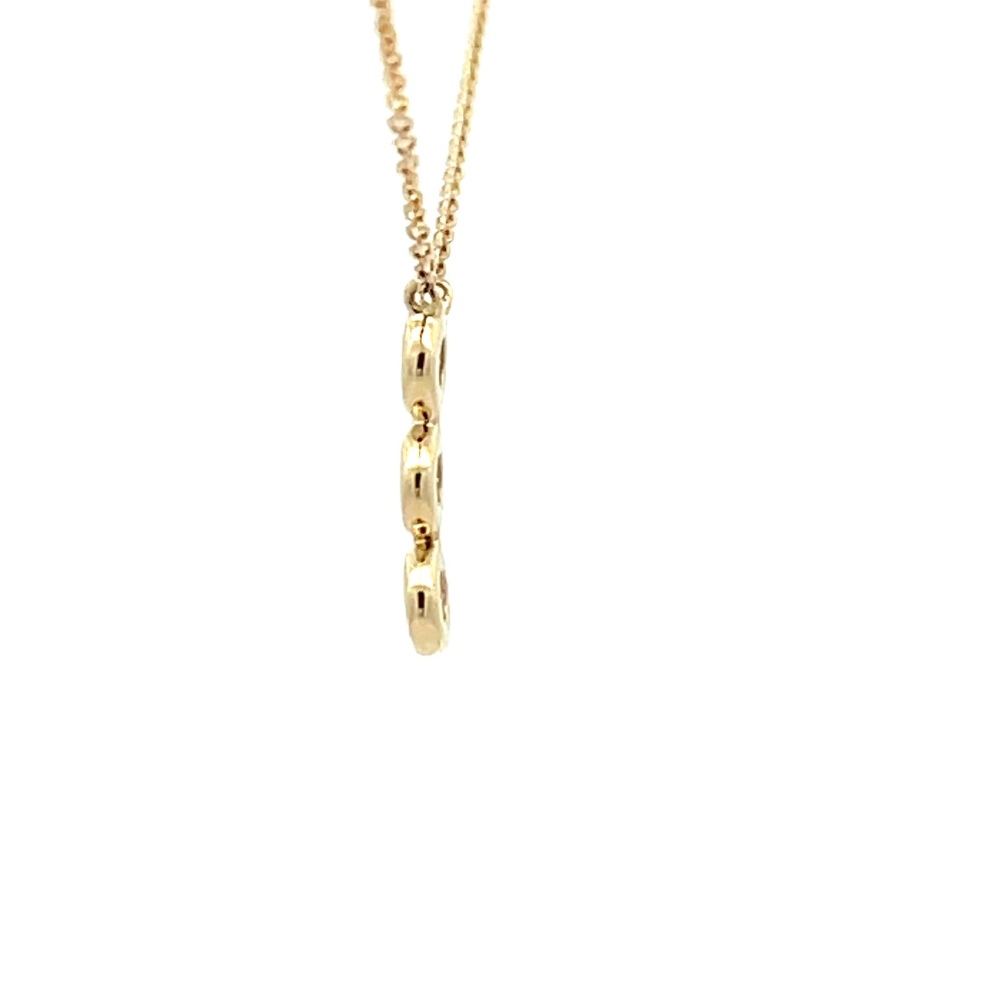 Yellow Gold Diamond 3 Stone Drop Style Pendant  Gardiner Brothers   