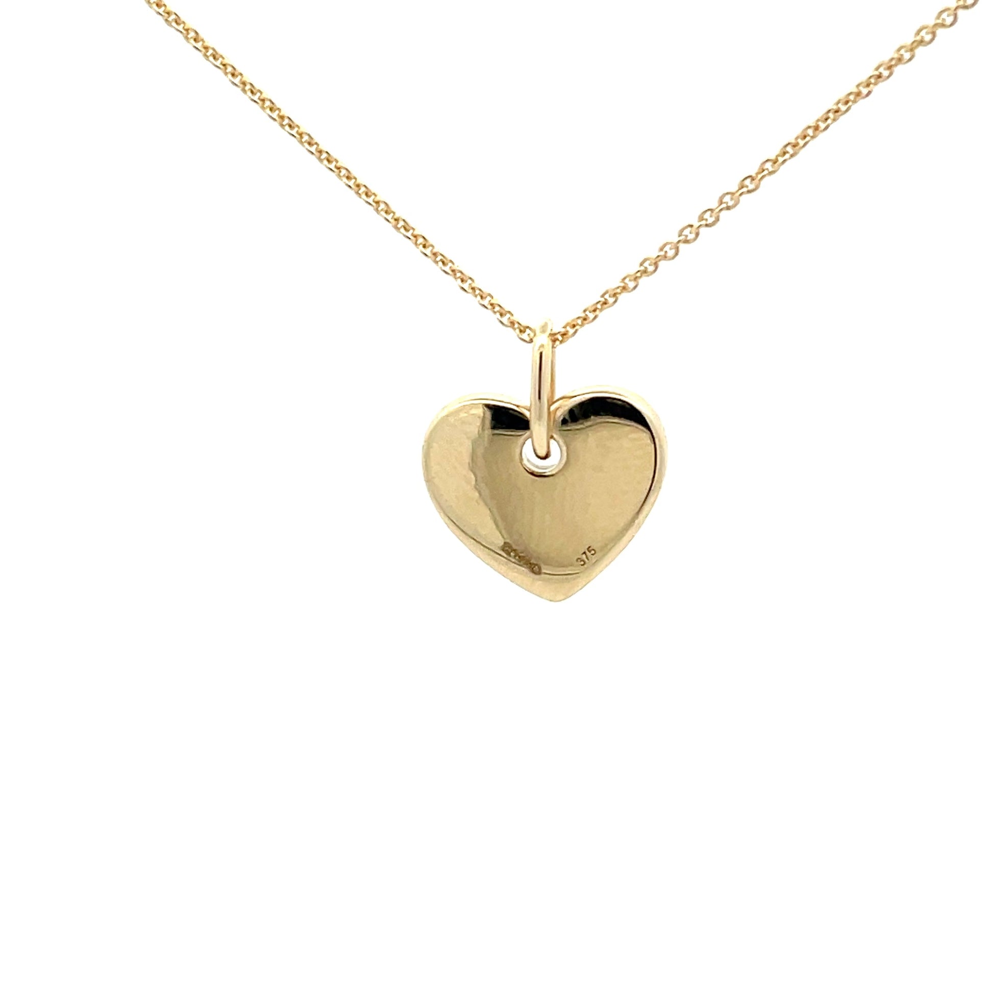 Yellow Gold Diamond Set Heart Disc Pendant  Gardiner Brothers   