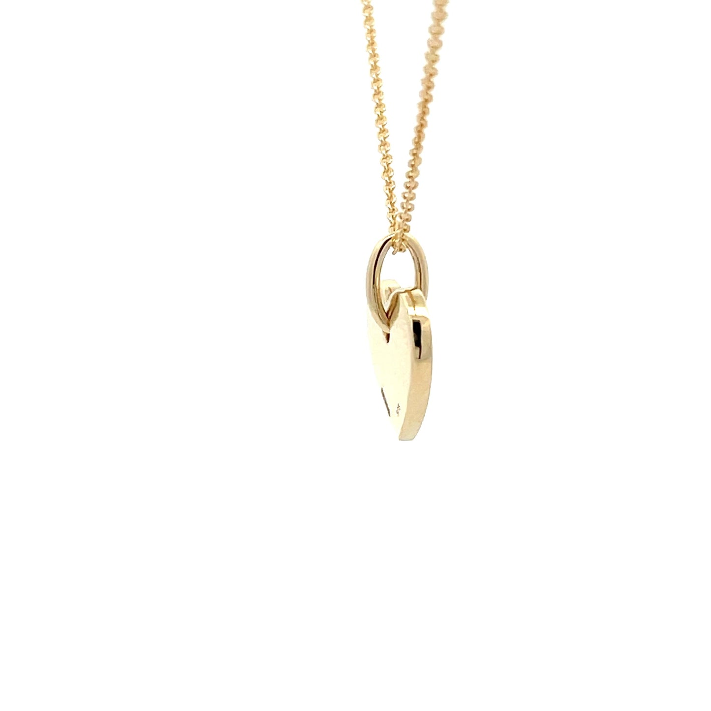 Yellow Gold Diamond Set Heart Disc Pendant  Gardiner Brothers   