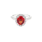 Orange Sapphire and diamond halo style ring  Gardiner Brothers   