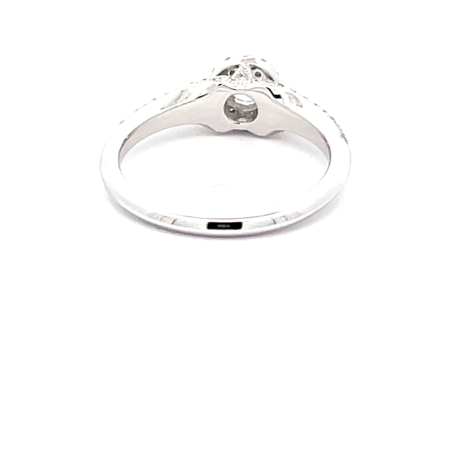 Platinum Round Brilliant Cut Diamond Halo Cluster Style Ring Gardiner Brothers