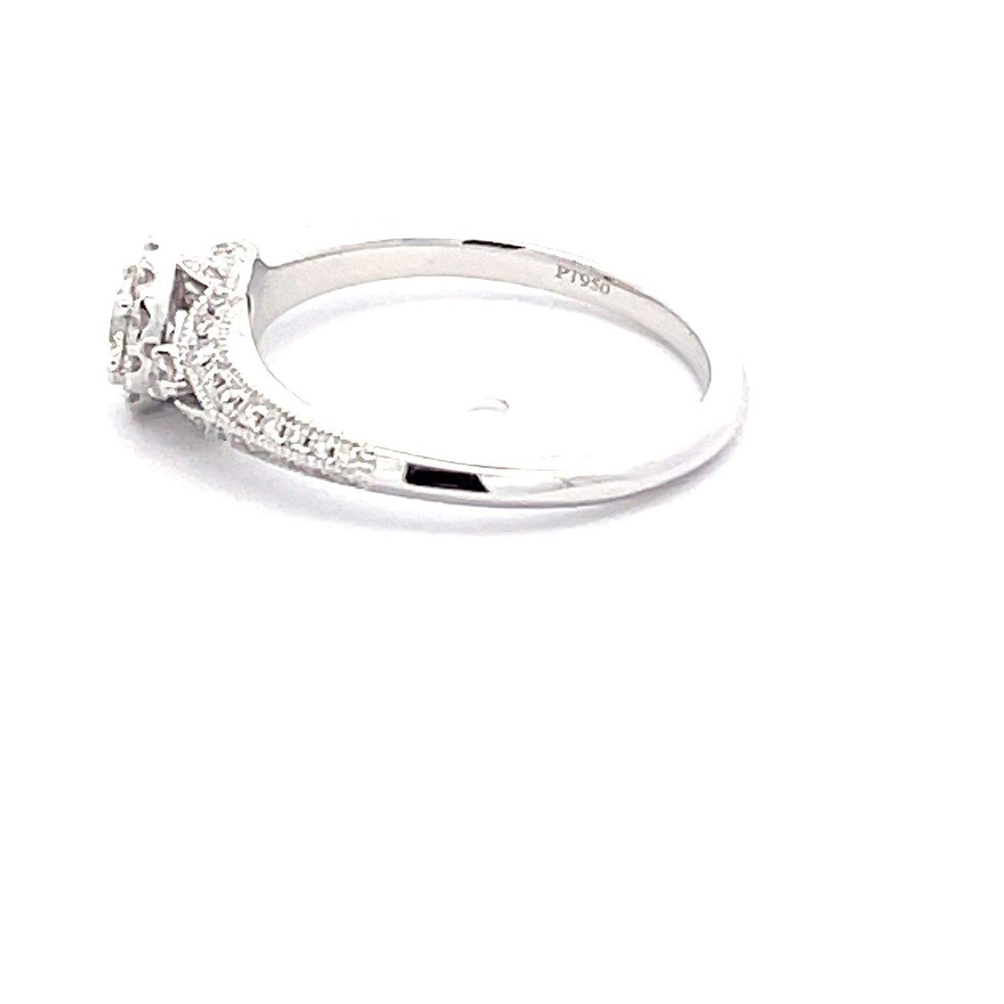 Platinum Round Brilliant Cut Diamond Halo Cluster Style Ring Gardiner Brothers