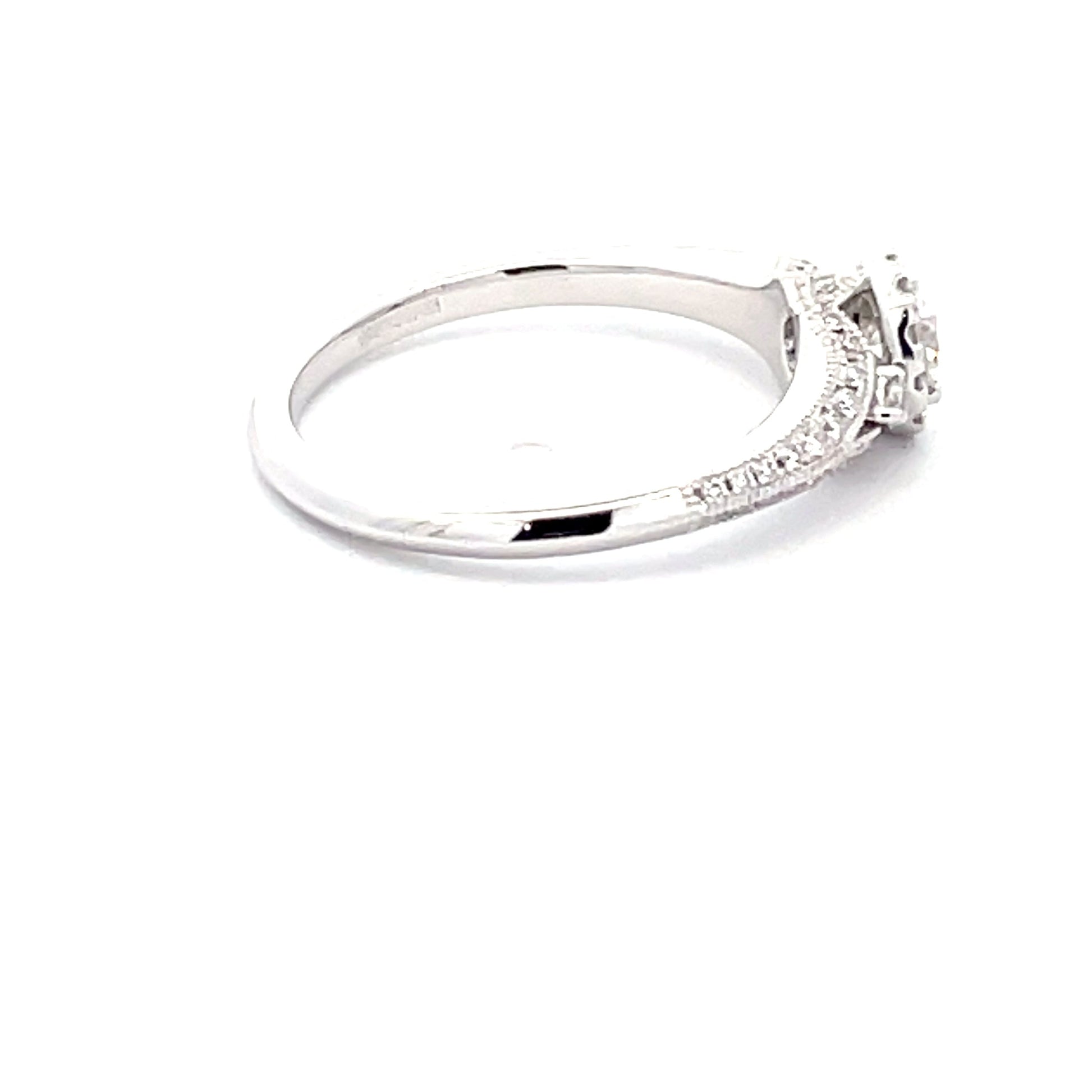 Platinum Round Brilliant Cut Diamond Halo Cluster Style Ring Gardiner Brothers