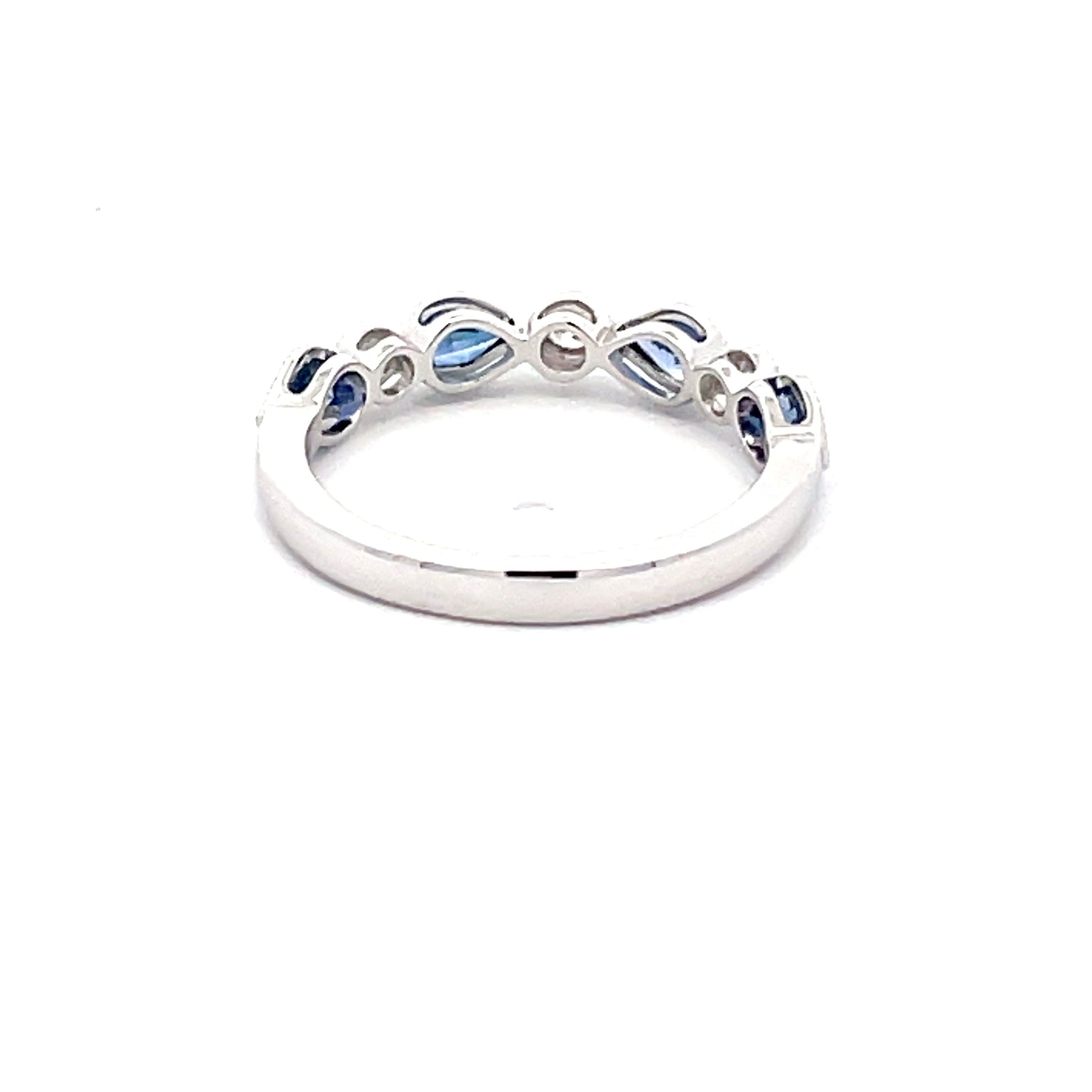 Sapphire and Diamond Vintage Style Eternity Ring  Gardiner Brothers   