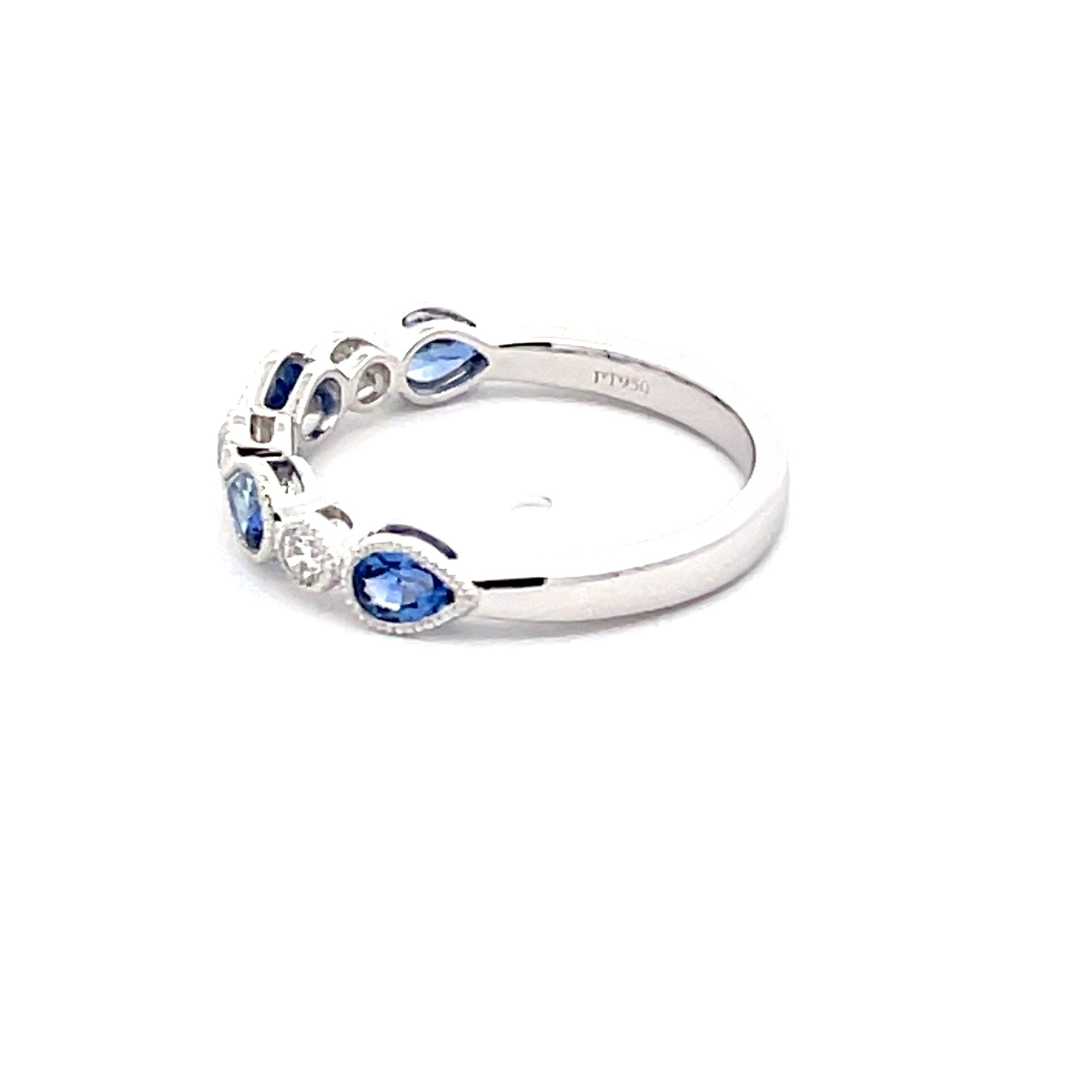 Sapphire and Diamond Vintage Style Eternity Ring  Gardiner Brothers   