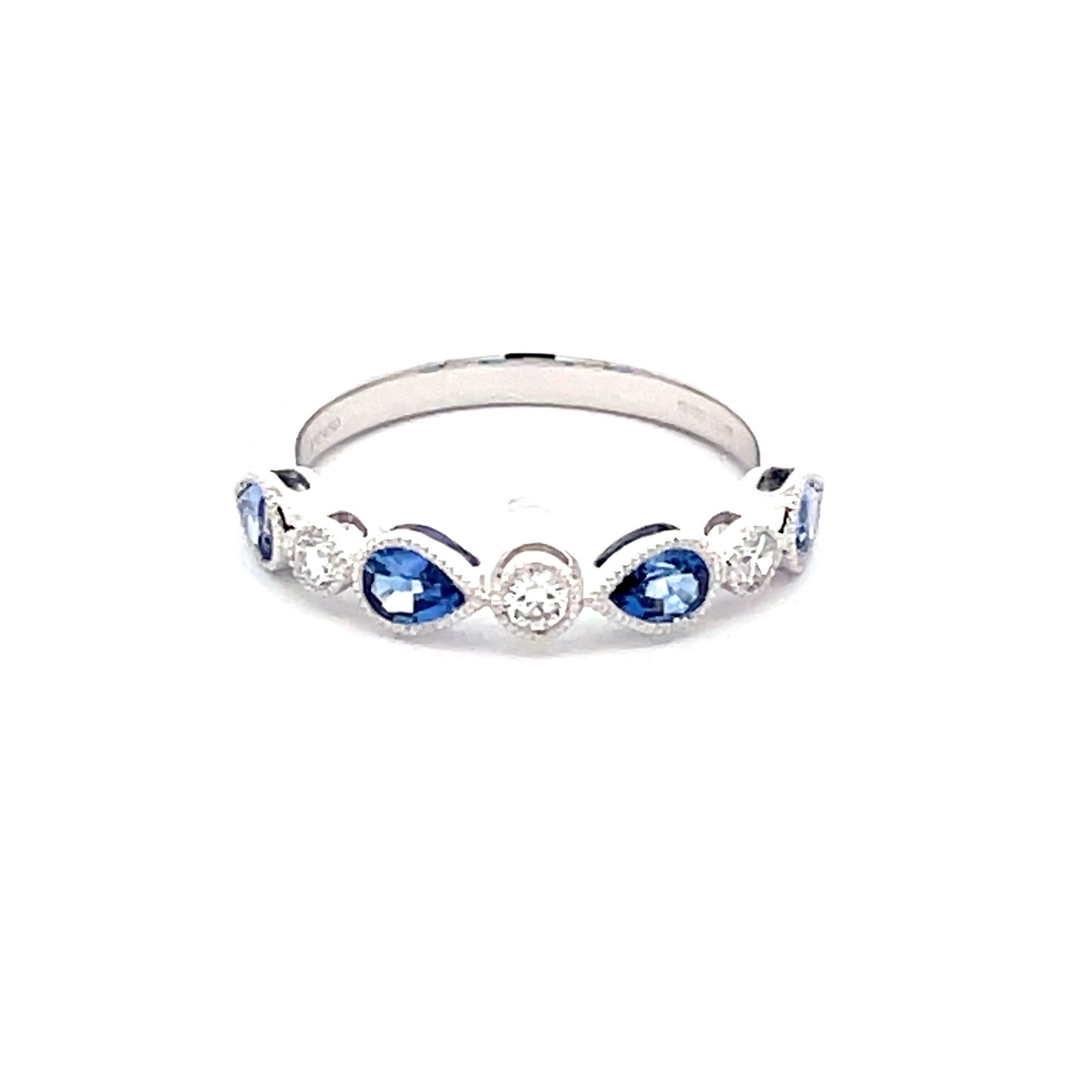 Sapphire and Diamond Vintage Style Eternity Ring  Gardiner Brothers   