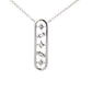 White Gold Diamond Fancy Style Drop Pendant  Gardiner Brothers   