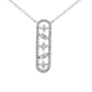 White Gold Diamond Fancy Style Drop Pendant  Gardiner Brothers   