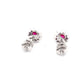 Ruby and Diamond Vintage Style Cluster Earrings  Gardiner Brothers   