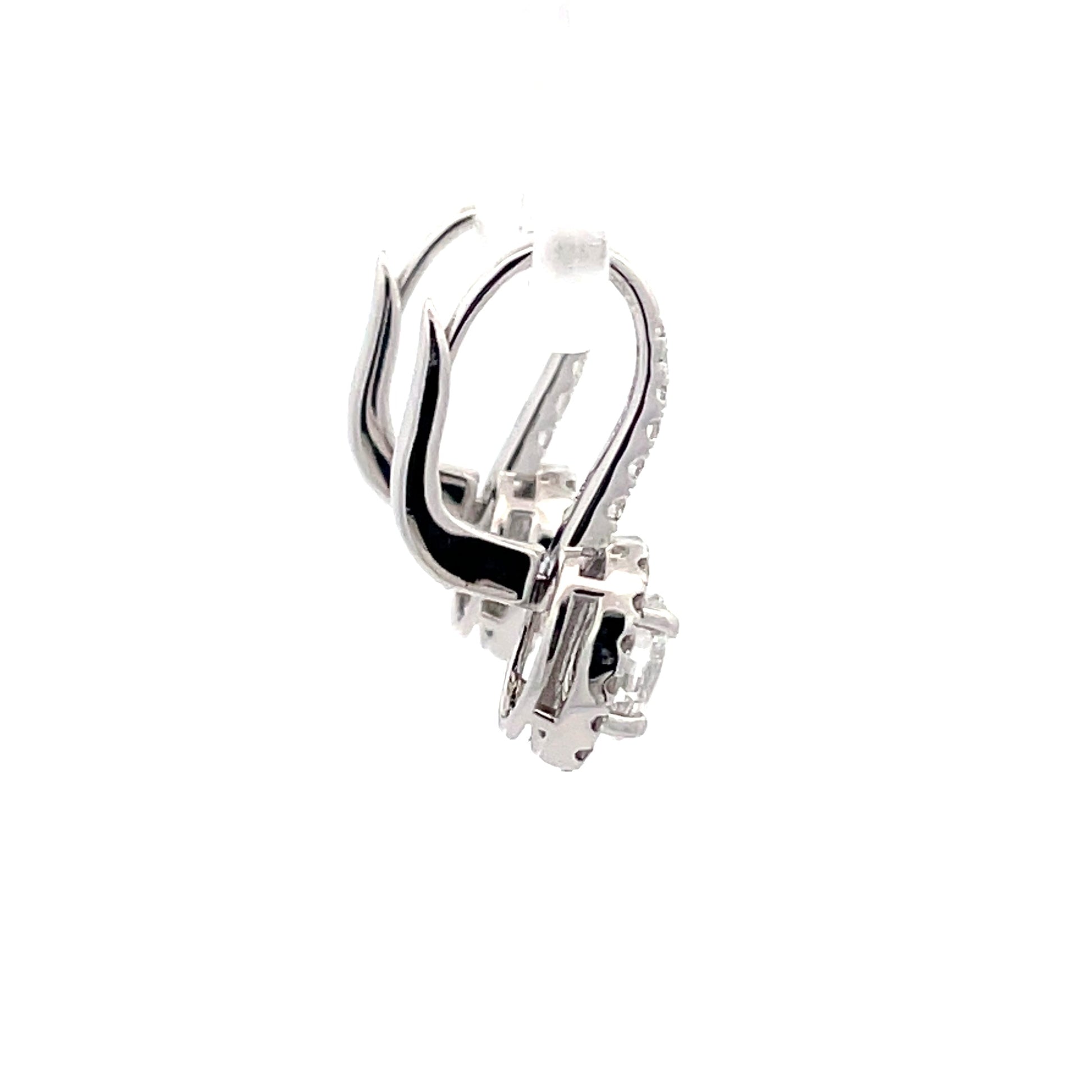 Oval Shaped Diamond Halo Drop Style Earrings  Gardiner Brothers   