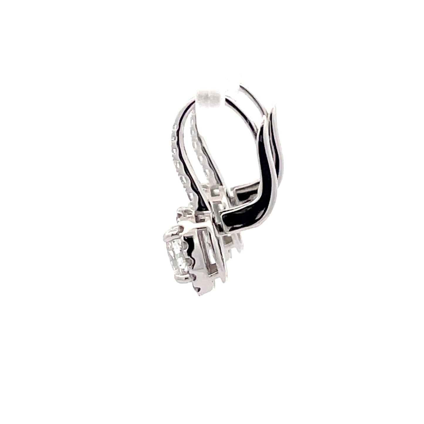 Oval Shaped Diamond Halo Drop Style Earrings  Gardiner Brothers   