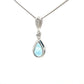 Swiss Blue Topaz and Diamond Drop Pendant  Gardiner Brothers   