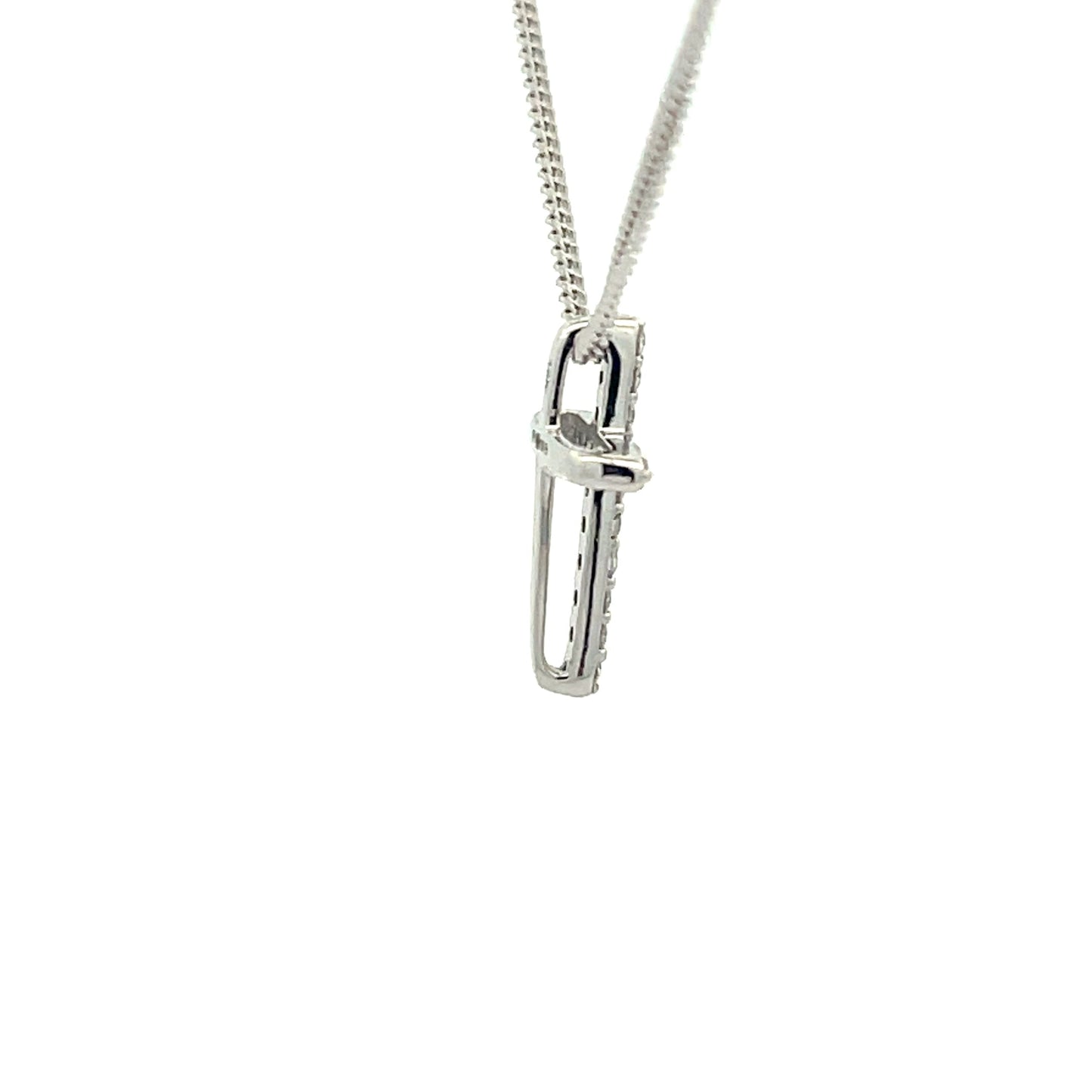 White Gold Diamond Set Cross Pendant  Gardiner Brothers   