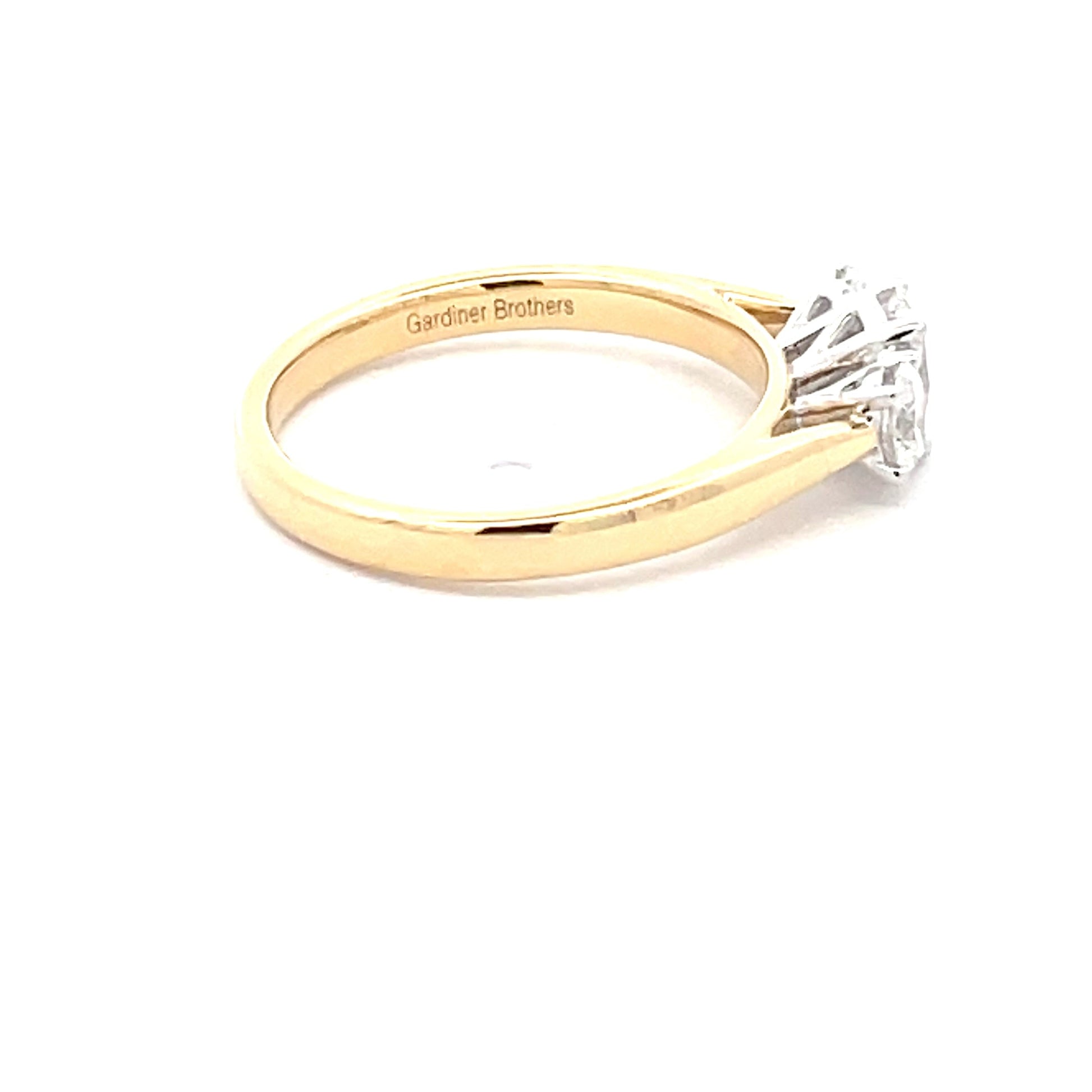 Yellow Gold OVAL SHAPED DIAMOND 3 STONE RING - 0.72CTS Gardiner Brothers