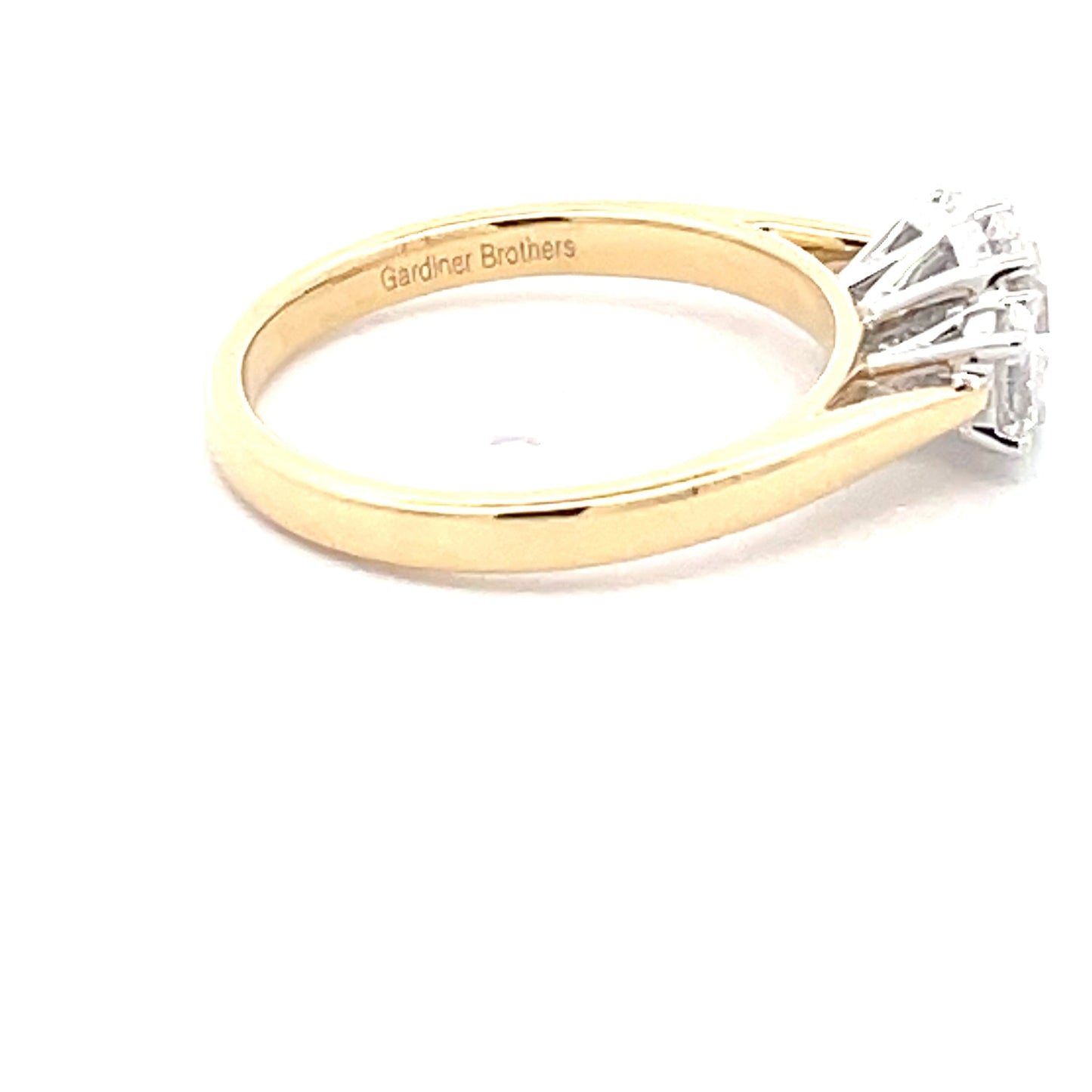 Yellow Gold OVAL SHAPED DIAMOND 3 STONE RING - 0.90CTS Gardiner Brothers