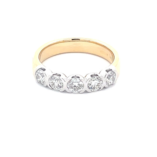 Round Brilliant Cut Diamond 5 Stone Ring - 1.00cts  Gardiner Brothers   