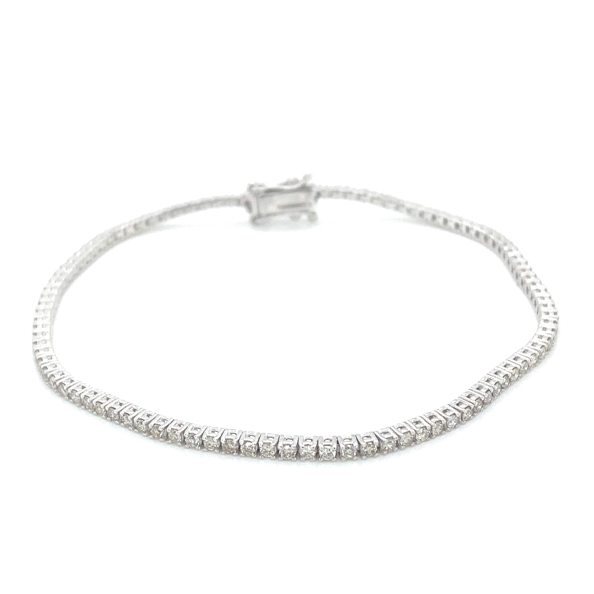 Round Brilliant Cut Diamond Tennis Bracelet - 1.30cts  Gardiner Brothers   