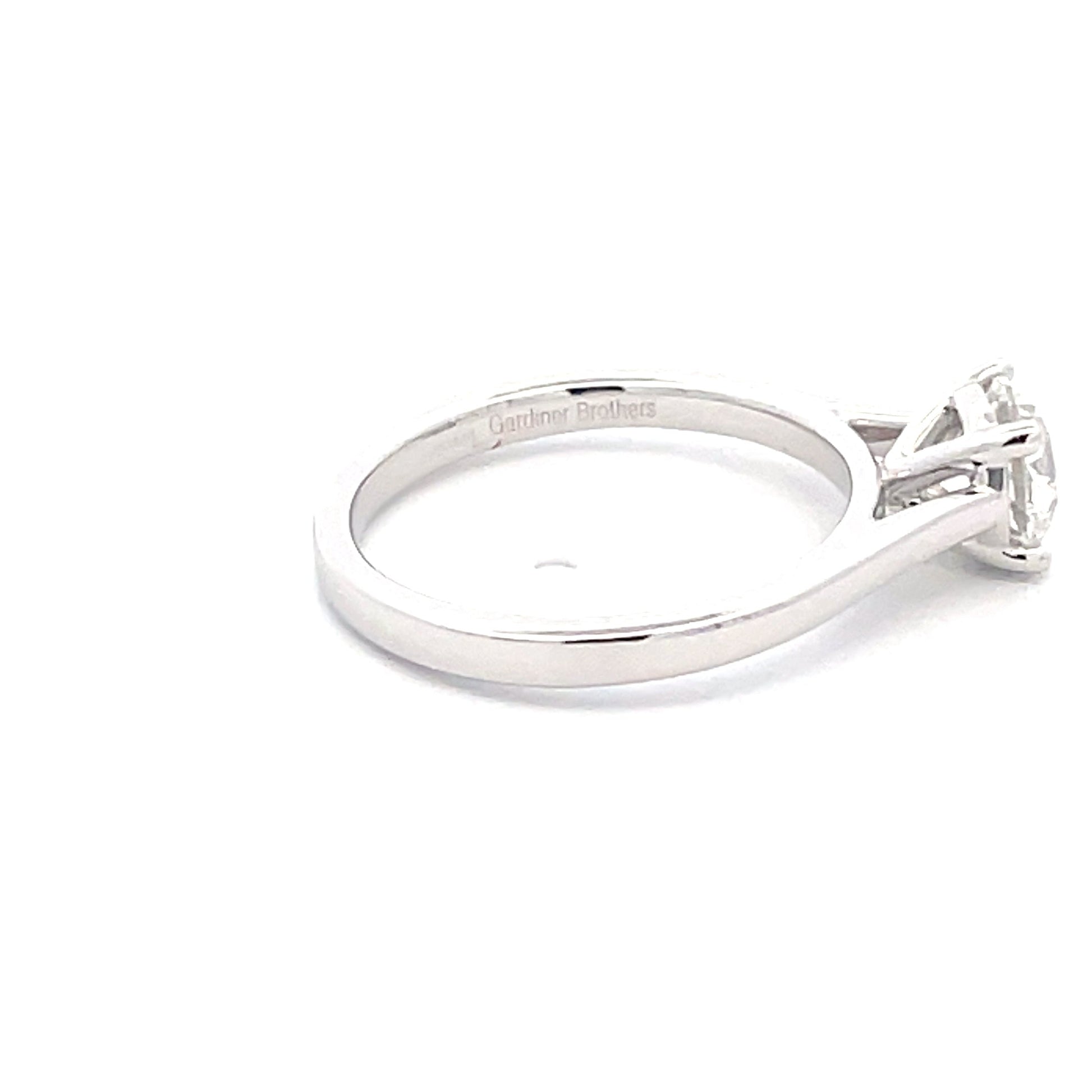 Platinum ROUND BRILLIANT CUT DIAMOND SOLITAIRE RING - 1.00CTS Gardiner Brothers