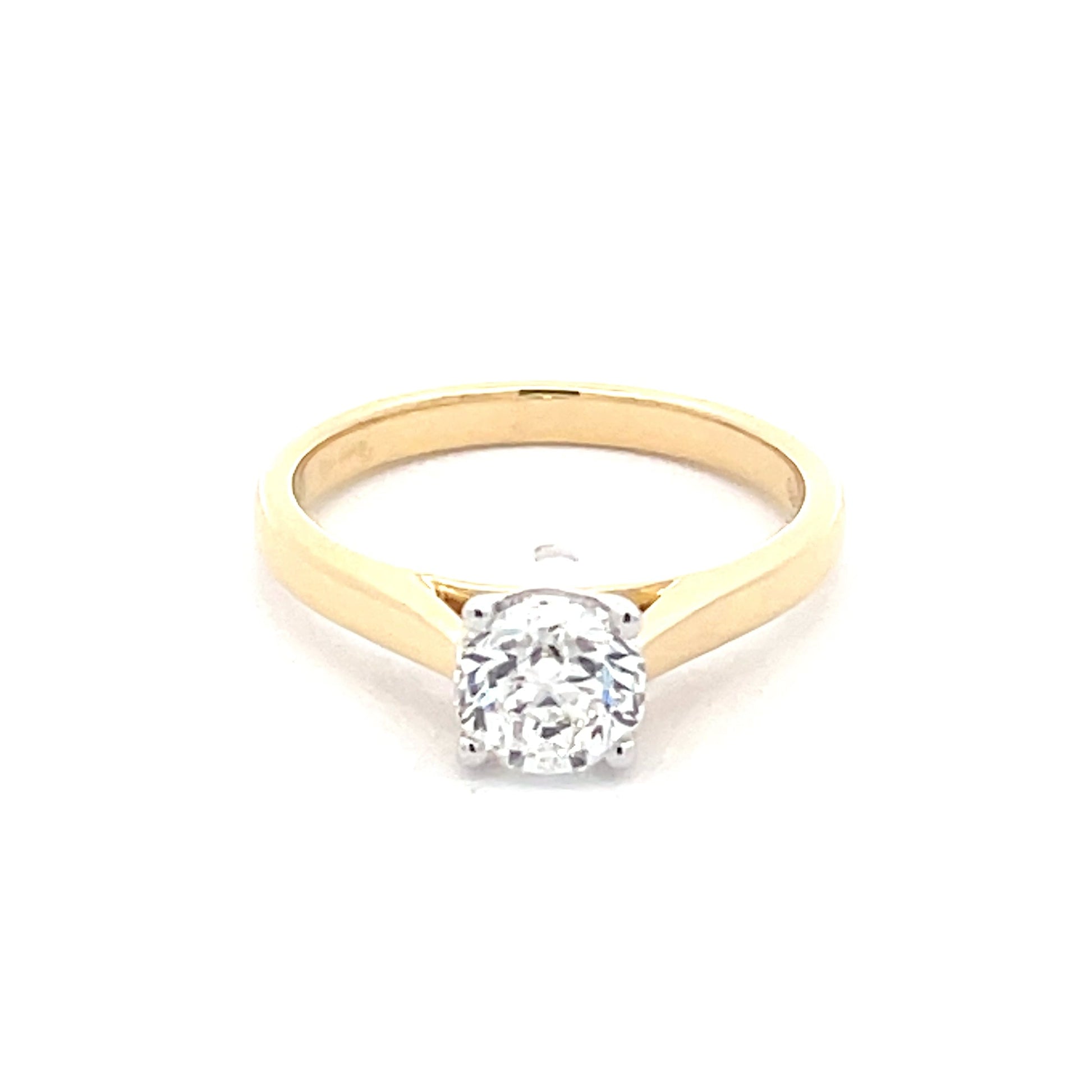 Yellow Gold ROUND BRILLIANT CUT DIAMOND SOLITAIRE RING - 1.00CTS Gardiner Brothers