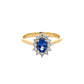 Sapphire and Round Brilliant Diamond Cluster Style Ring  Gardiner Brothers   