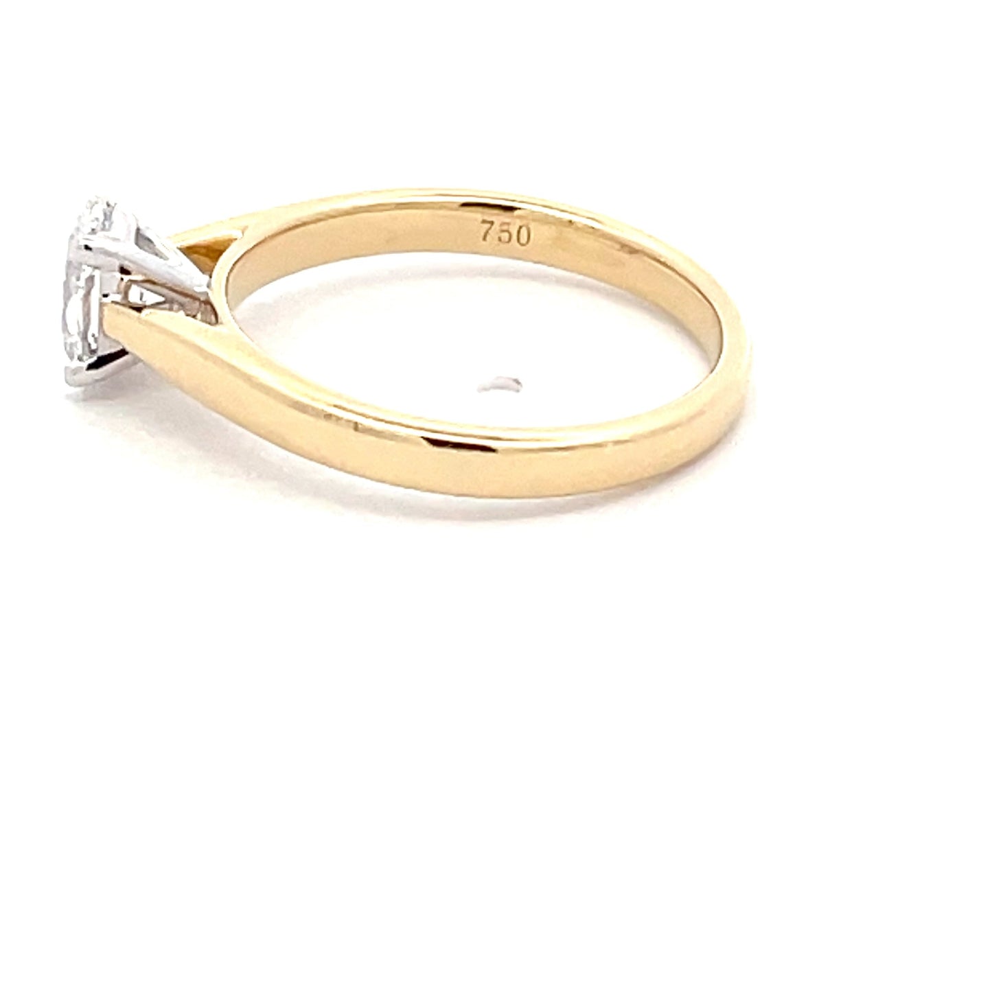 Yellow Gold Oval Shaped Diamond Solitaire Ring - 0.52cts Gardiner Brothers