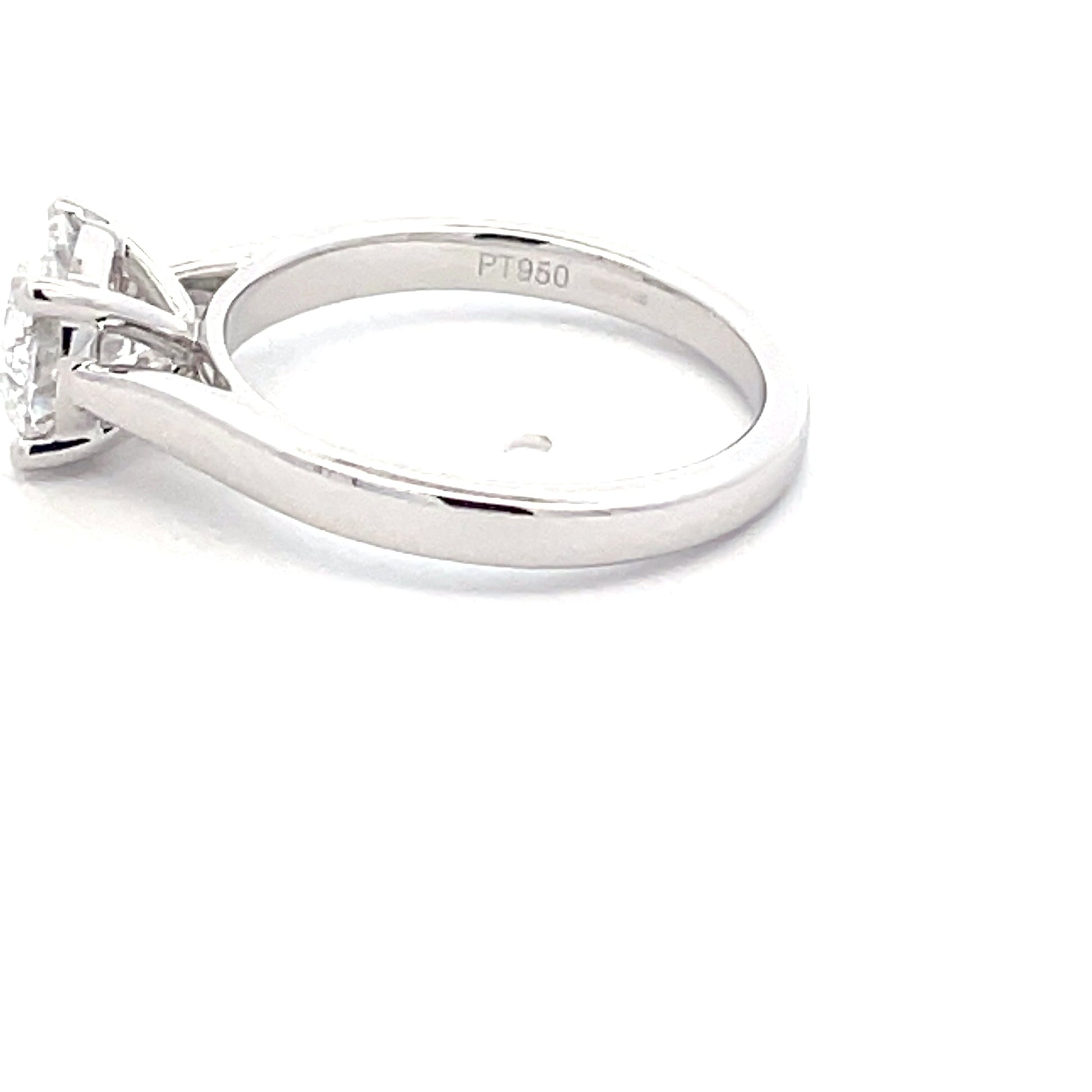Platinum Round Brilliant Cut Diamond Solitaire Ring - 1.51cts Gardiner Brothers