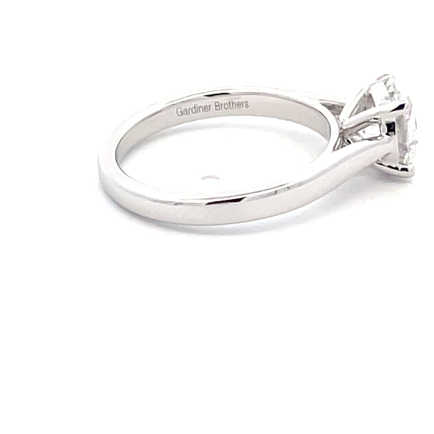 Platinum Round Brilliant Cut Diamond Solitaire Ring - 1.51cts Gardiner Brothers