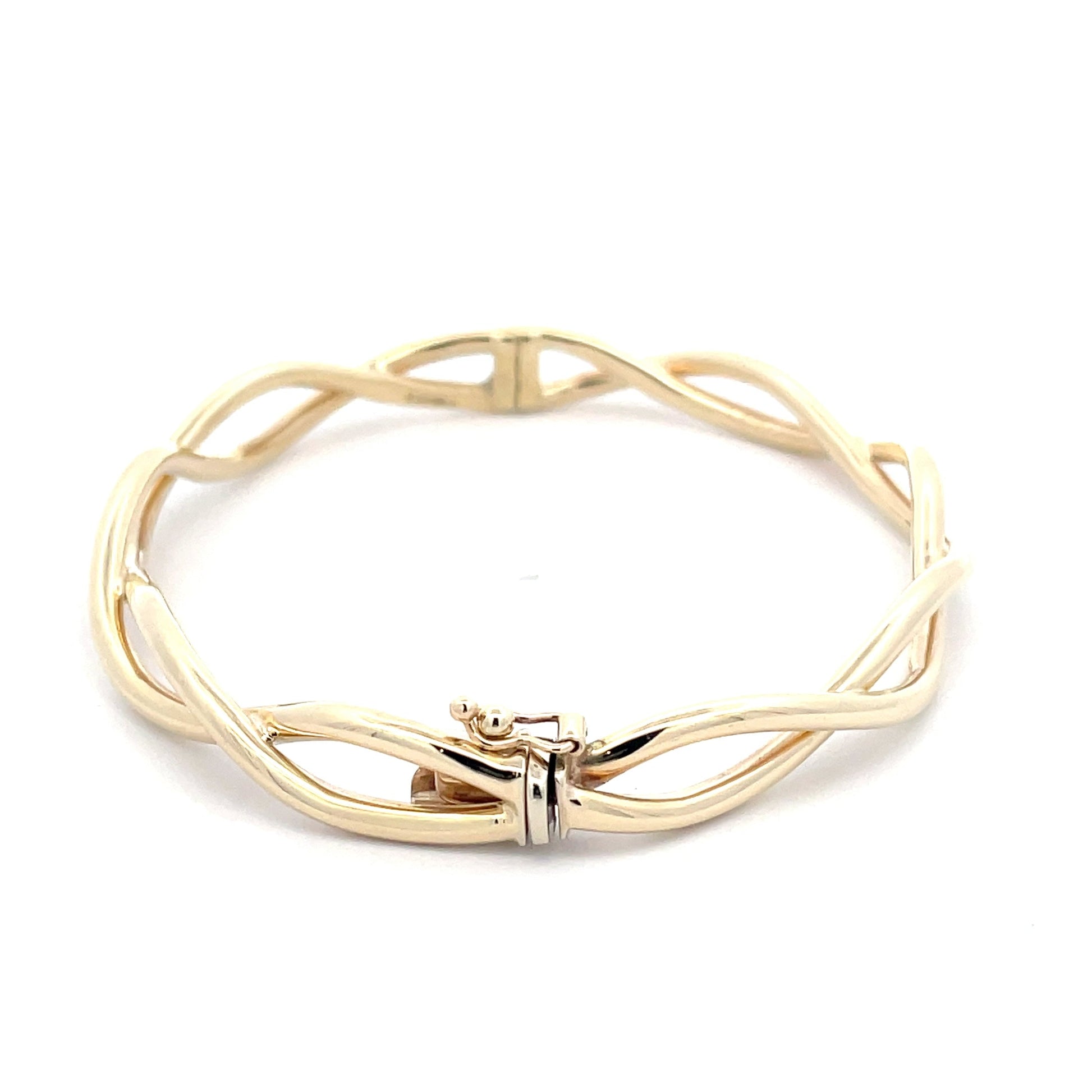 Yellow Gold Wavy Style Bangle  Gardiner Brothers   