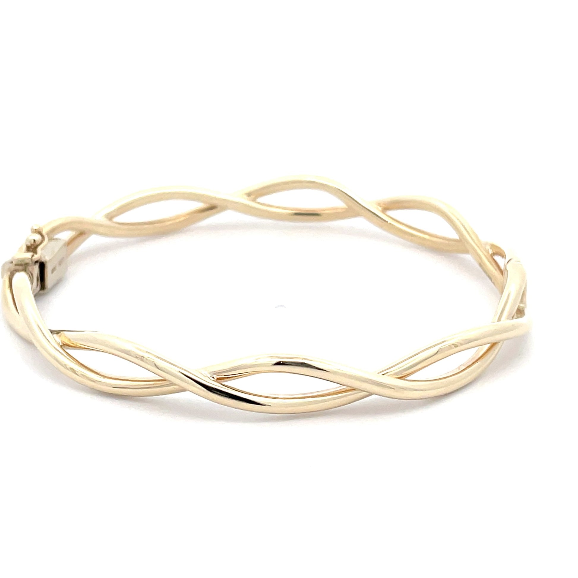 Yellow Gold Wavy Style Bangle  Gardiner Brothers   