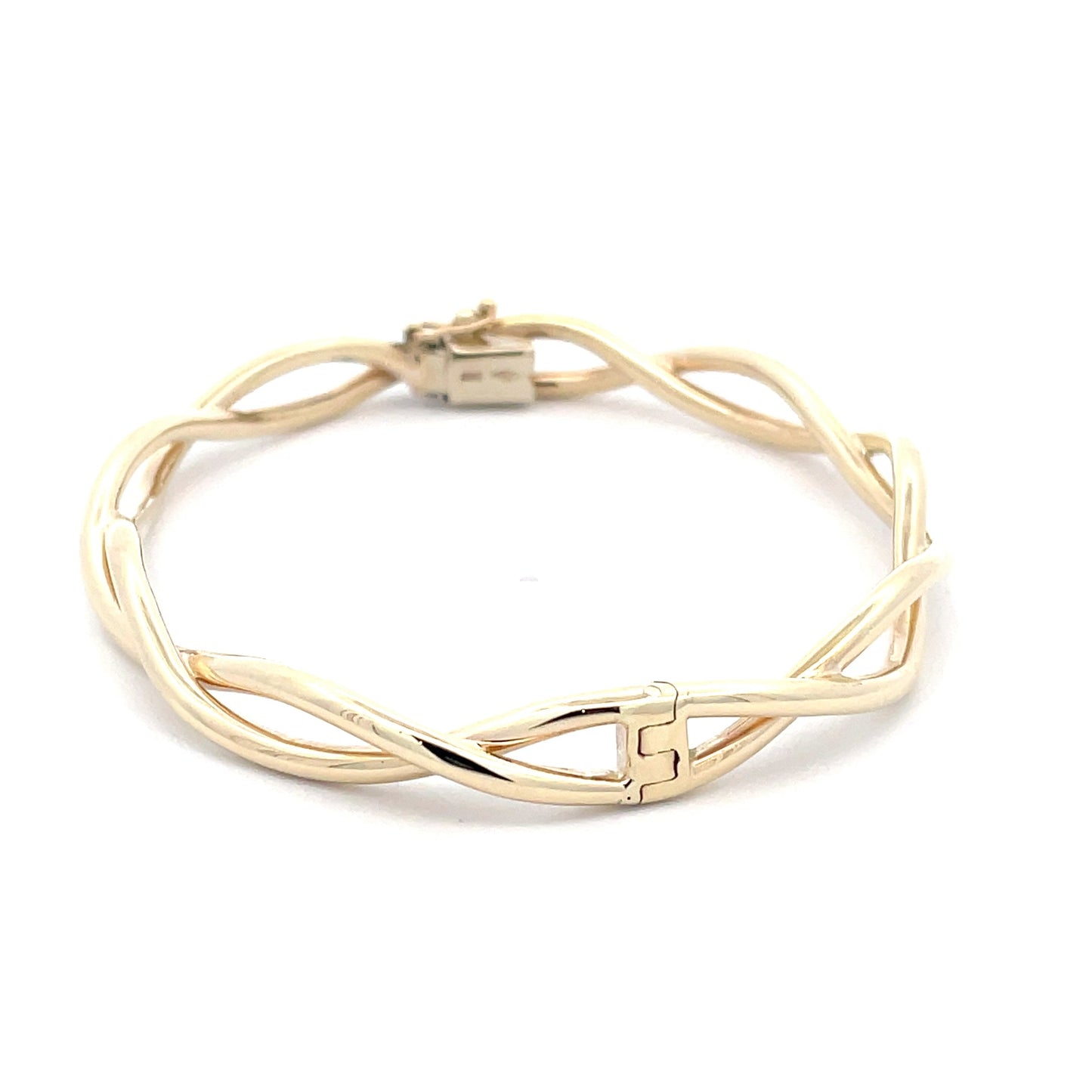 Yellow Gold Wavy Style Bangle  Gardiner Brothers   