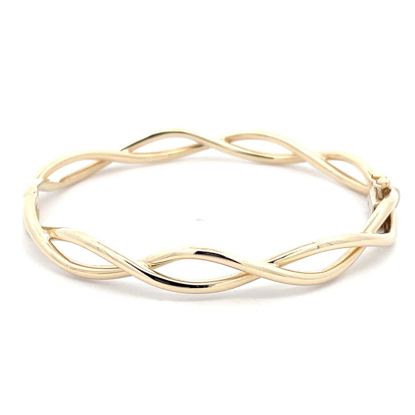 Yellow Gold Wavy Style Bangle  Gardiner Brothers   