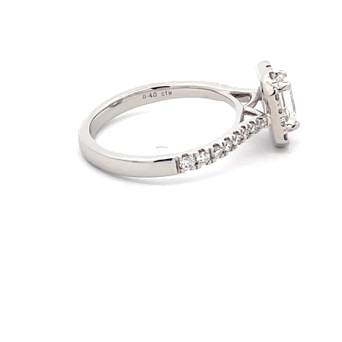 Platinum Emerald Cut Diamond Halo Style Ring - 1.10cts Gardiner Brothers