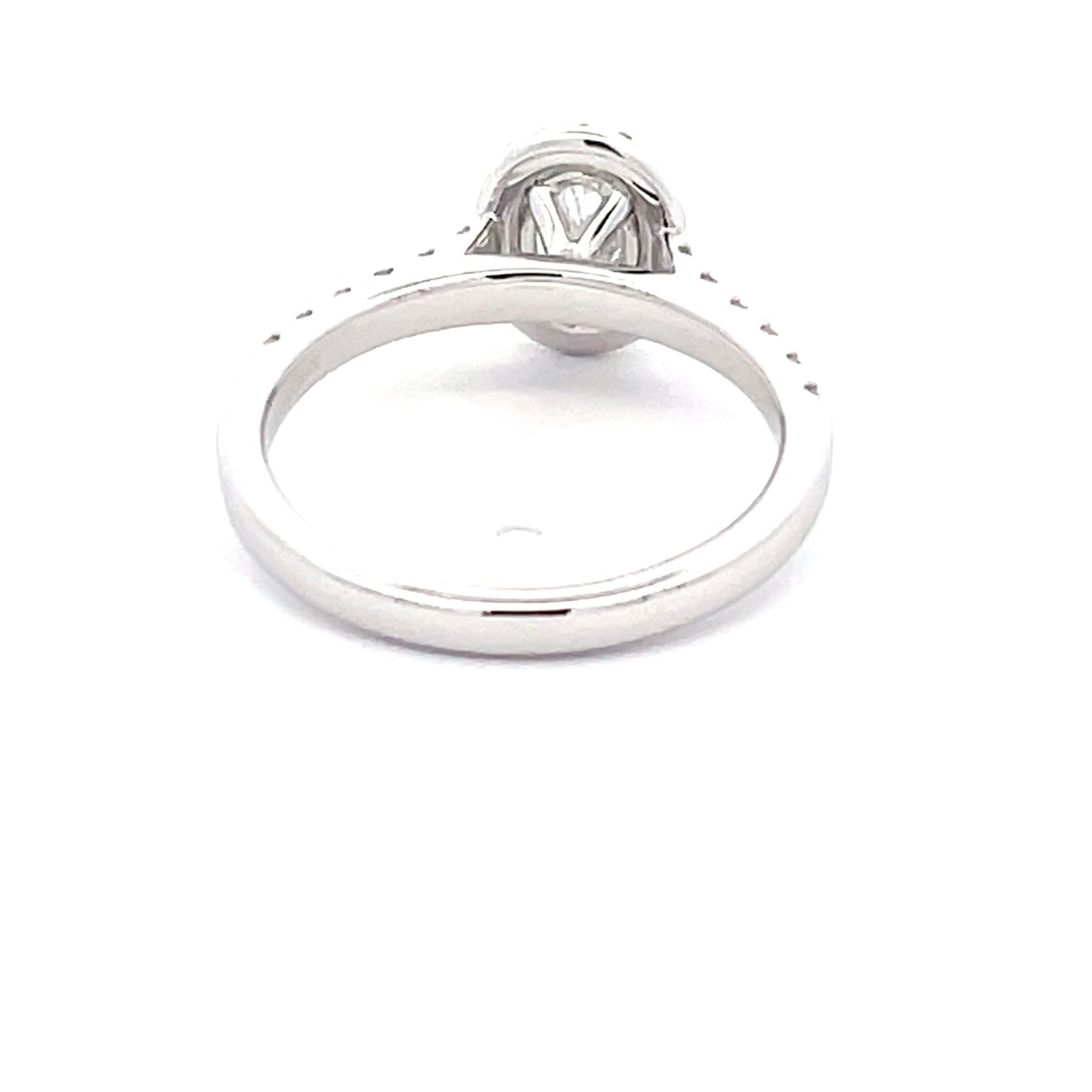 Platinum Oval Shaped diamond Halo style Ring - 0.79cts Gardiner Brothers