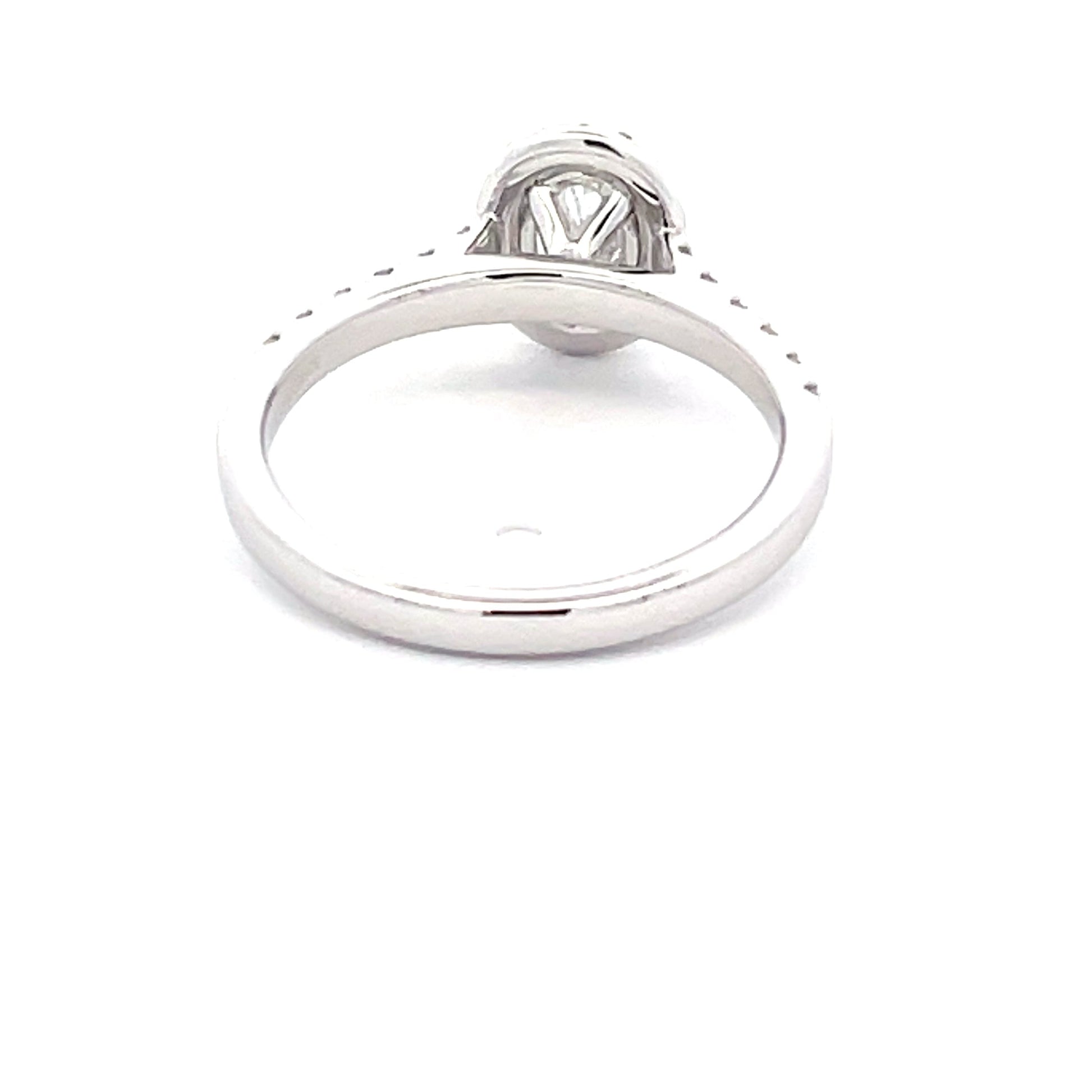 Platinum Oval Shaped diamond Halo style Ring - 0.79cts Gardiner Brothers