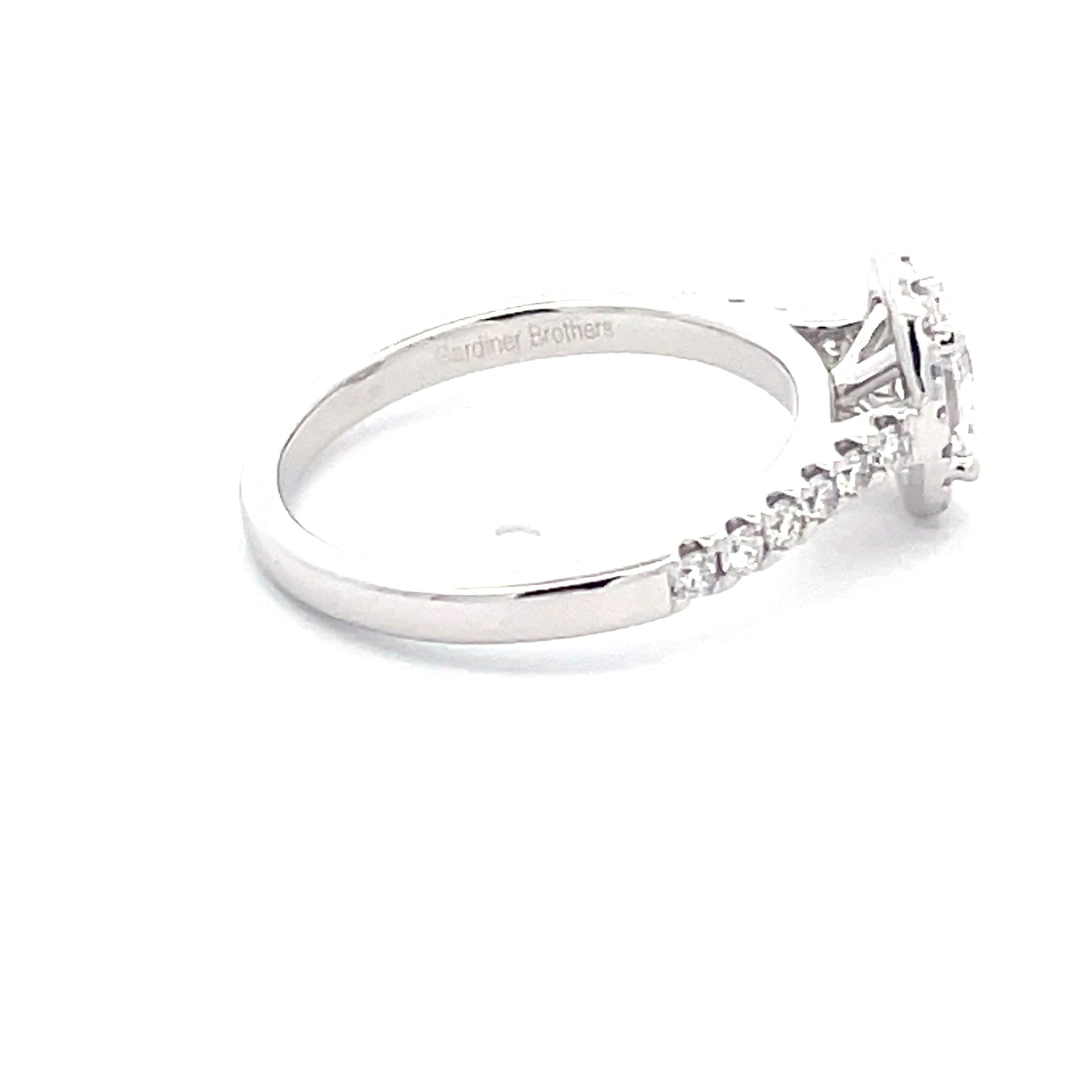 Platinum Oval Shaped diamond Halo style Ring - 0.79cts Gardiner Brothers