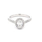 Platinum Oval Shaped diamond Halo style Ring - 0.79cts Gardiner Brothers