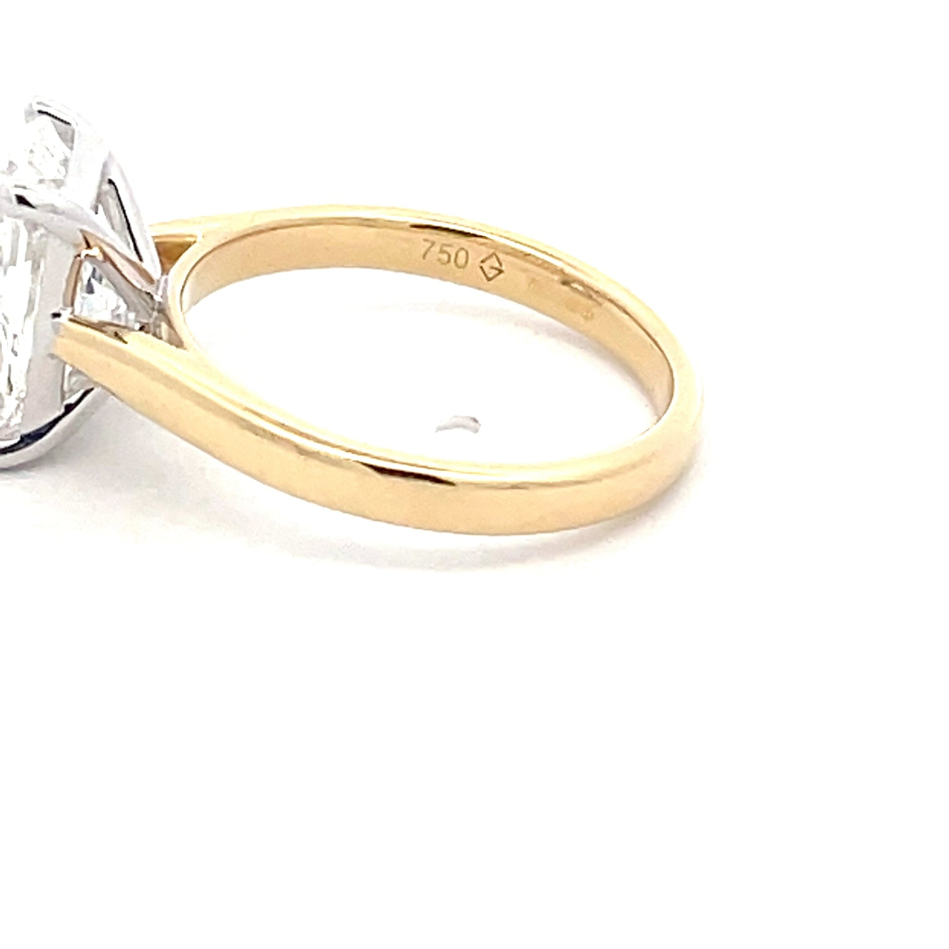 Lab Grown Radiant Cut Diamond Solitaire Ring - 2.91cts Gardiner Brothers