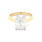 Lab Grown Radiant Cut Diamond Solitaire Ring - 2.91cts Gardiner Brothers
