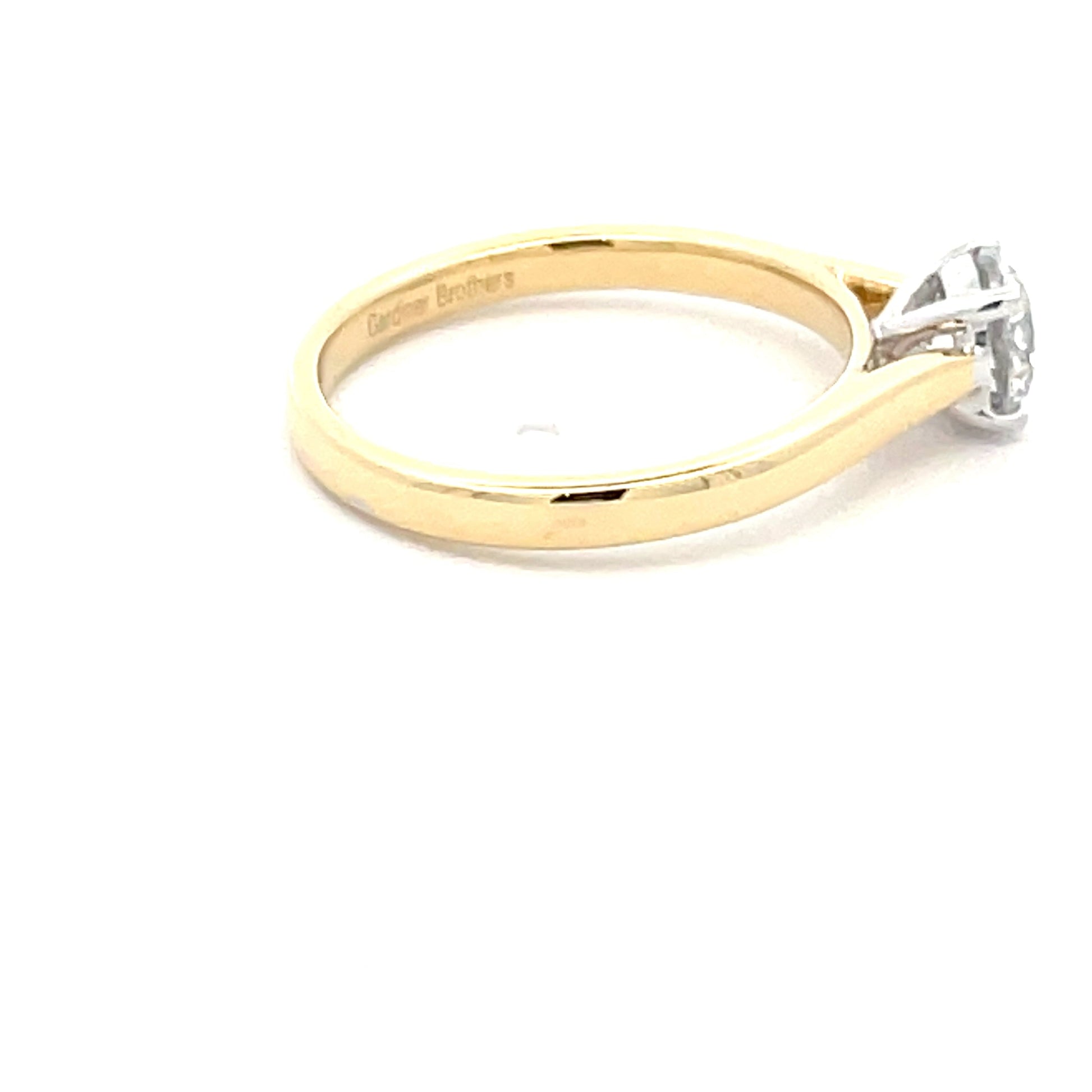 Yellow Gold Round Brilliant Cut Diamond Solitaire Ring - 0.70cts Gardiner Brothers