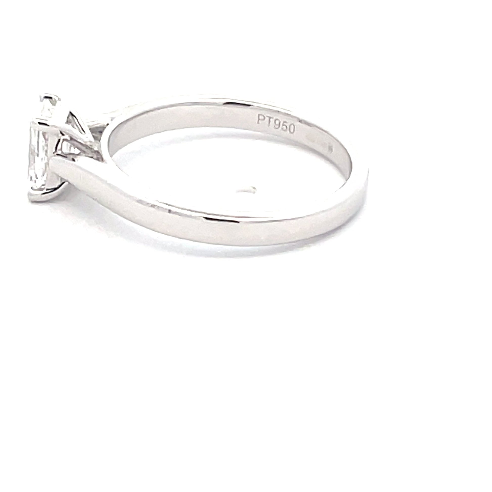 Platinum Radiant Cut Diamond Solitaire Ring - 0.70cts Gardiner Brothers