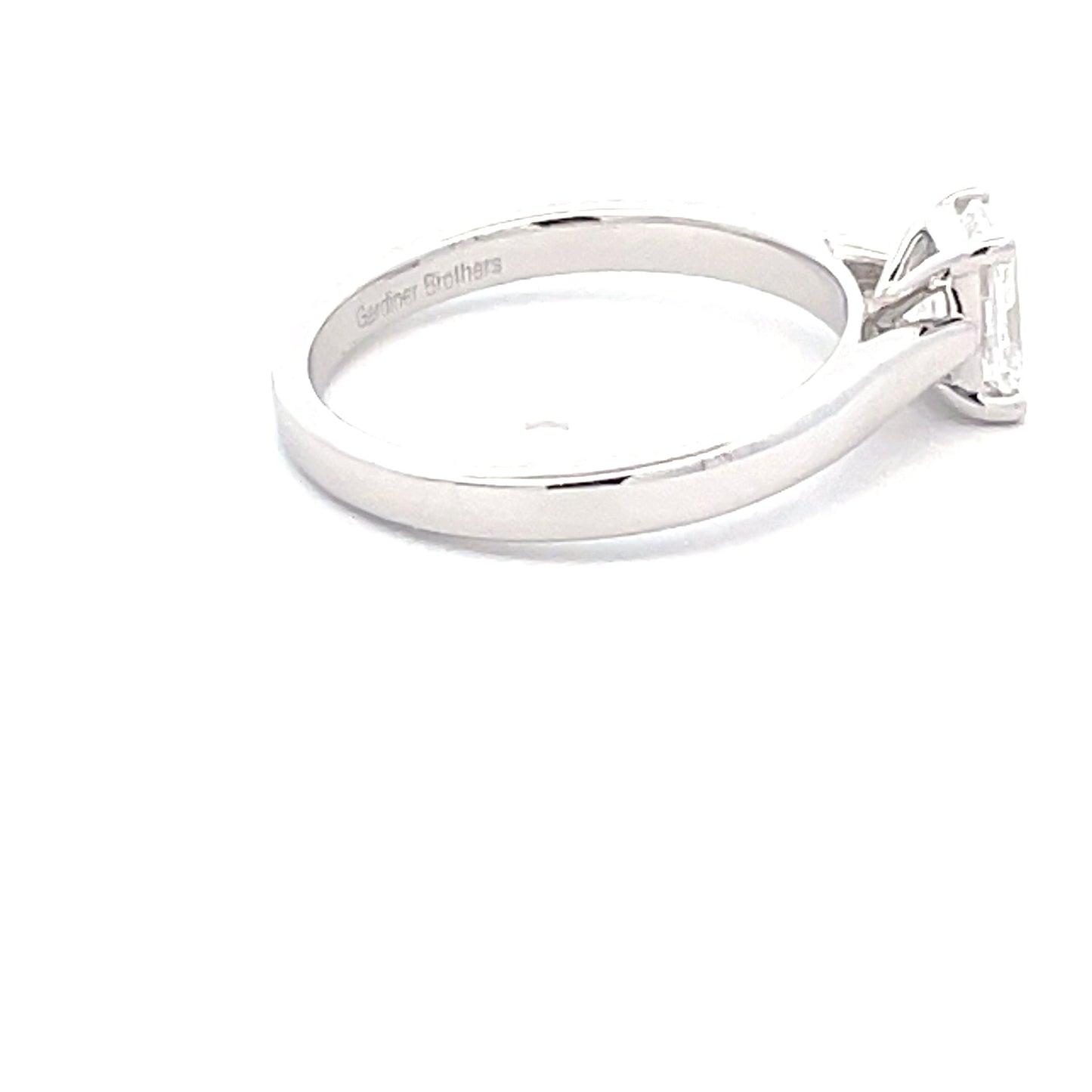 Platinum Radiant Cut Diamond Solitaire Ring - 0.70cts Gardiner Brothers