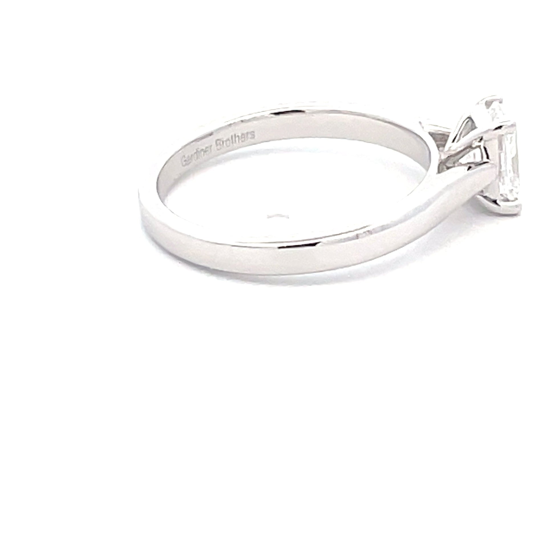 Platinum Radiant Cut Diamond Solitaire Ring - 0.70cts Gardiner Brothers