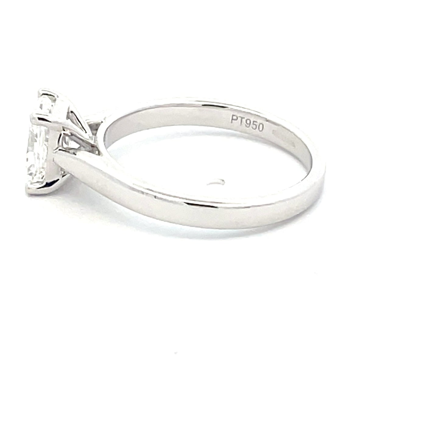 Platinum Radiant Cut Diamond Solitaire Ring - 1.03cts Gardiner Brothers